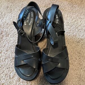 Kork-Ease Women's Black Strappy Sandals